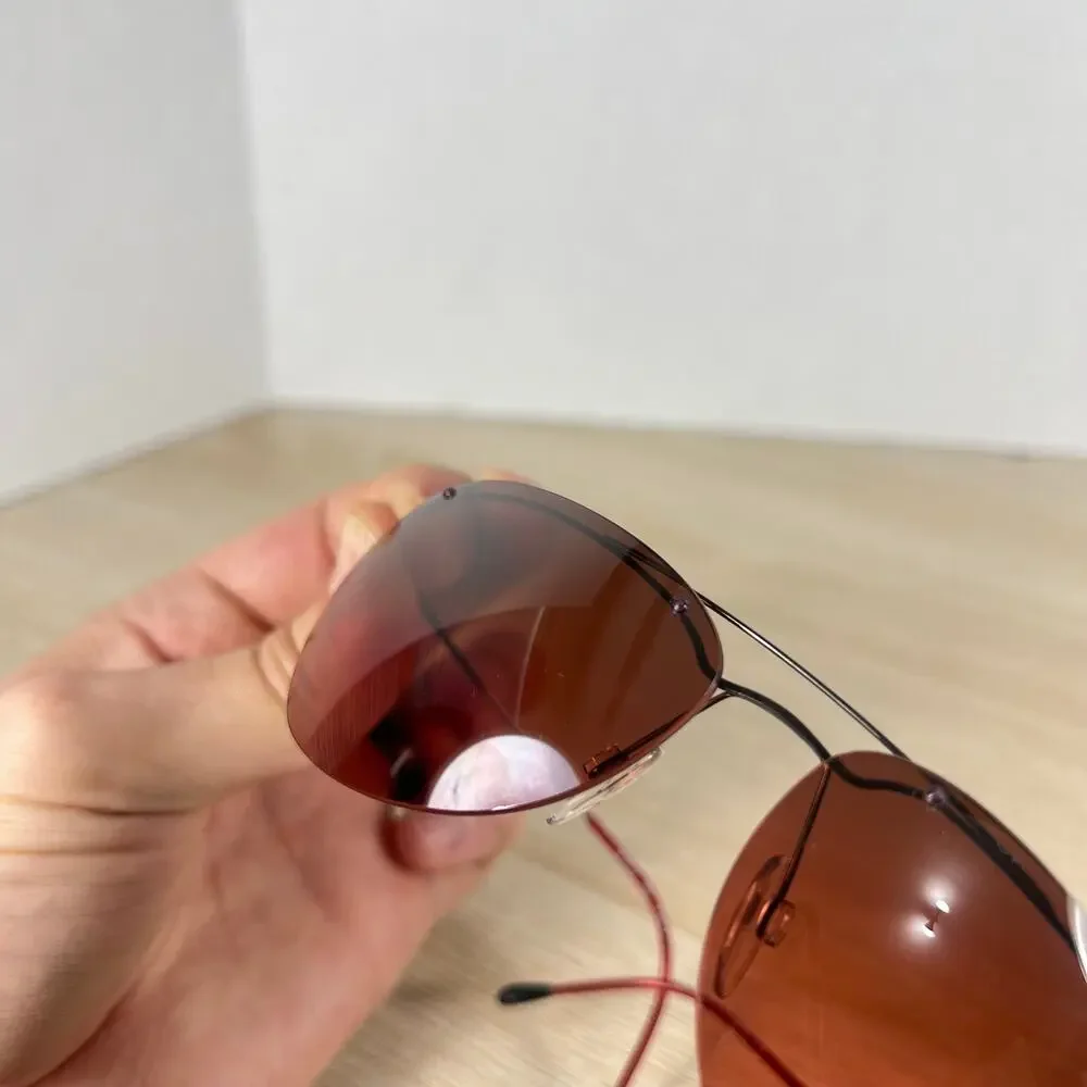 Silhouette M8575 /65 V6071 Sunglasses Red Tinted Lenses Titan Austria
